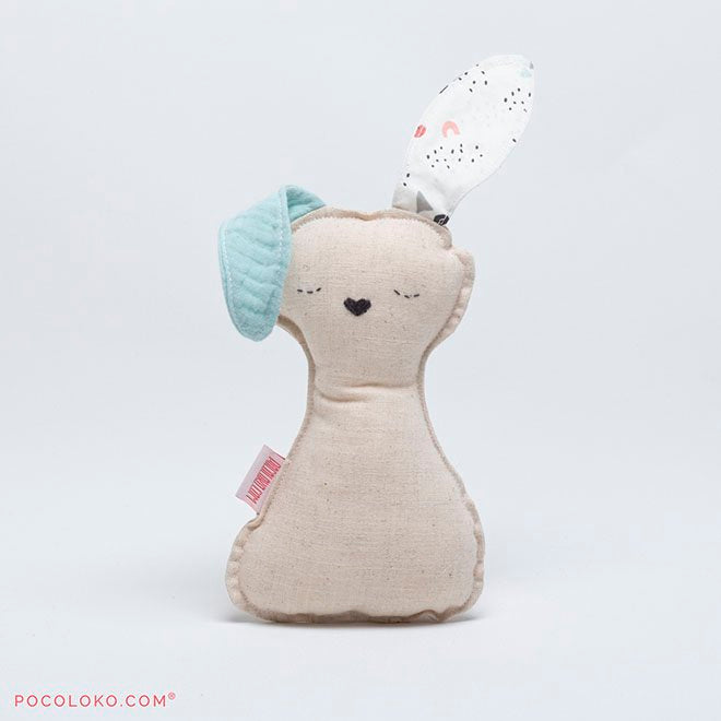 bunny pequeño sonajero - mint - Pocoloko