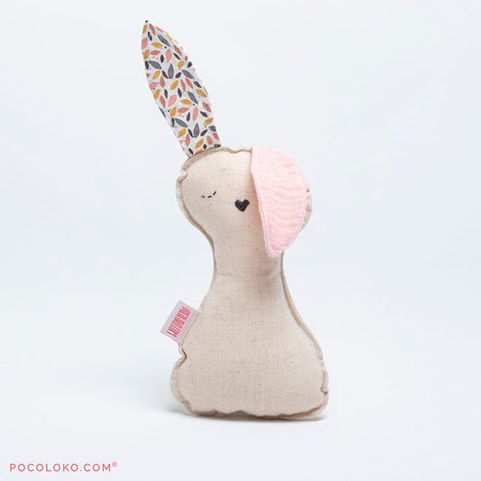 bunny pequeño sonajero - pink - Pocoloko